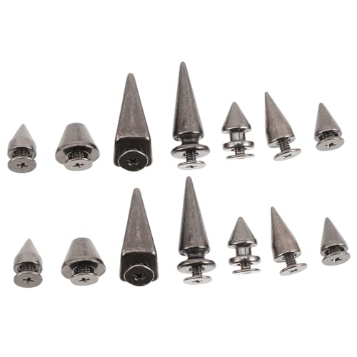 Tofficu 14 Stück Teiliges Punk DIY Metallspitzen Nieten Kegelförmige Rivets für Kleidung Schuhe Gürtel und Taschen Langlebige Metallspikes zur Individuellen Rock Gothic dekoration Tofficu 14 Stück Teiliges Punk DIY Metallspitzen Nieten Kegelförmige Rivets für Kleidung Schuhe Gürtel und Taschen Langlebige Metallspikes zur Individuellen Rock Gothic dekoration von Tofficu