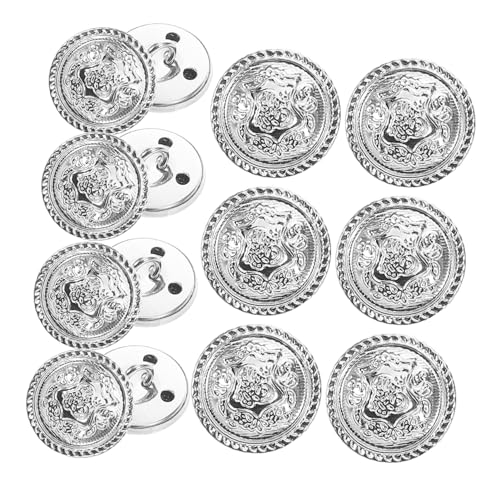 Tofficu 14 Stück Teiliges Runde Flache Metallknöpfe in Silberweiß Britischer Stil Leichte Anzugknöpfe für Mäntel und Strickwaren Einfach zum Annähen Langlebig und Dekorativ Tofficu 14 Stück Teiliges Runde Flache Metallknöpfe in Silberweiß Britischer Stil Leichte Anzugknöpfe für Mäntel und Strickwaren Einfach zum Annähen Langlebig und Dekorativ von Tofficu