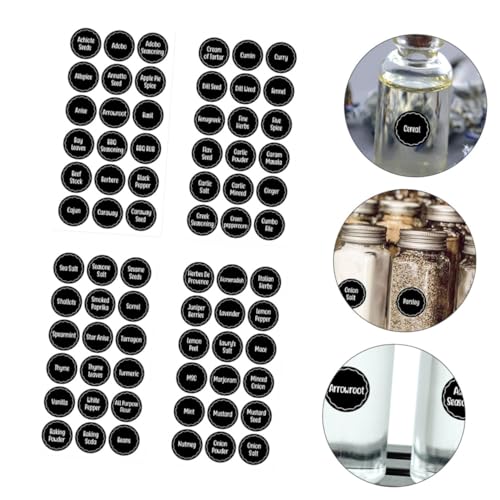 Tofficu 144 Stück Teiliges Gewürzgläser Etiketten Selbstklebende Öl Wasserfeste Zutaten Gewürzaufkleber Schwarze Tafellabels mit Weißer Schrift Wiederverwendbar für Küche und Tofficu 144 Stück Teiliges Gewürzgläser Etiketten Selbstklebende Öl Wasserfeste Zutaten Gewürzaufkleber Schwarze Tafellabels mit Weißer Schrift Wiederverwendbar für Küche und von Tofficu