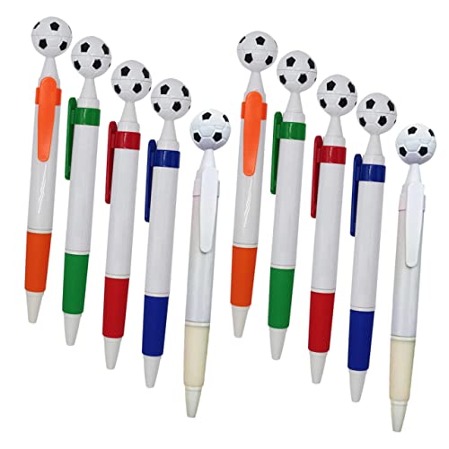 Tofficu 15 Stück Fußball Kugelschreiber Kugelschreiber Lustige Stifte Spitze Schwarze Stifte Stifte In Schlüsselform Fußball Briefpapier Ermutigender Stift Lanyard Stift Fußball von Tofficu