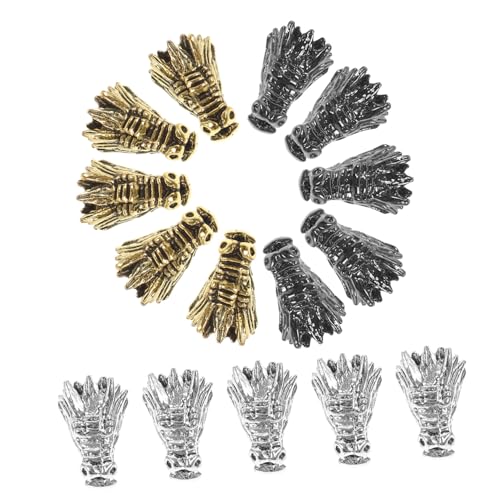 Tofficu 15 Stück Teiliges Drachenkopf Spacer Perlen für Diy Schmuck Antik und Dekorative Perlen für Armbänder Tofficu 15 Stück Teiliges Drachenkopf Spacer Perlen für Diy Schmuck Antik und Dekorative Perlen für Armbänder von Tofficu