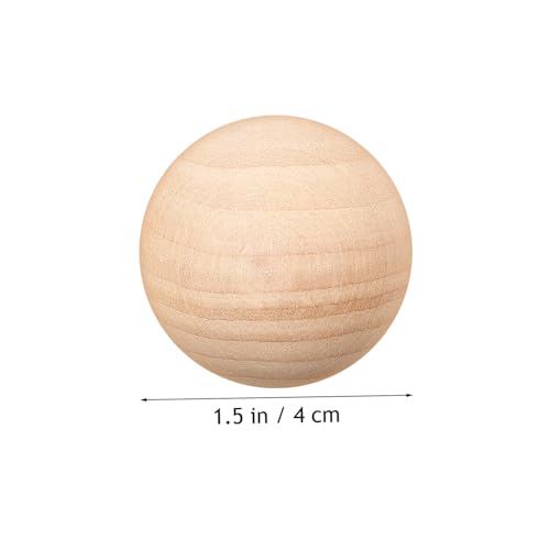 Tofficu 15 Stück Teiliges Holzkugeln aus Massivholz Glatte Naturbelassene Runde Holzperlen zum Basteln Schmuckherstellung Dekoration und DIY Handwerk von Tofficu
