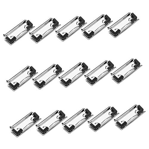 Tofficu 15 Stück Teiliges Metall Klemmbrett Clip Robuste Hardboard Clips mit Abgerundeten Ecken Niedriger Sicherheitsverschluss Vielseitig für Bürobedarf Schreibwaren und Tofficu 15 Stück Teiliges Metall Klemmbrett Clip Robuste Hardboard Clips mit Abgerundeten Ecken Niedriger Sicherheitsverschluss Vielseitig für Bürobedarf Schreibwaren und von Tofficu