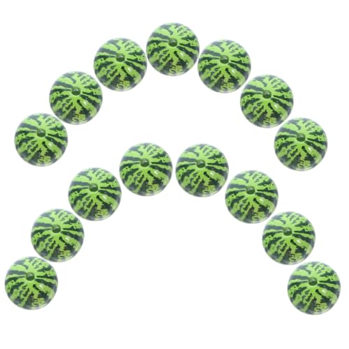 Tofficu 15 Stück Teiliges Perlen Wassermelonen Spacer aus Kunststoff Lebendige DIY Loose Fruit Beads für Armbänder Leichte Sommer Bastelperlen Farbenfrohe Schmuckzubehör für Kreative von Tofficu