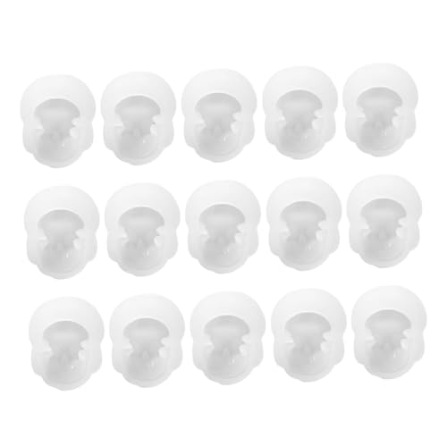 Tofficu 15 Stück Teiliges Silikon Schädel Formset für DIY Schmuckherstellung Detaillierte Epoxidharz Gießform Langlebig Vielseitig Kompatibel mit Resin und Epoxy für Anhänger und Halloween von Tofficu