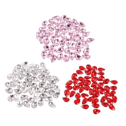 Tofficu 150 Stück Kristalldiamant-Zubehör attraction attraktion Nail-Art-Zubehör nail decoration anziehungskraft geformt Strasssteine Reiz DIY-Versorgung Nagelkunst-Anhänger Glas von Tofficu