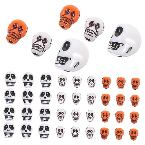 Tofficu 150Stücke Perlen für DIY Schmuckherstellung Vielseitige Bastelperlen für Armbänder und Gruselige Spacer Perlen für Halloween Dekorationen von Tofficu