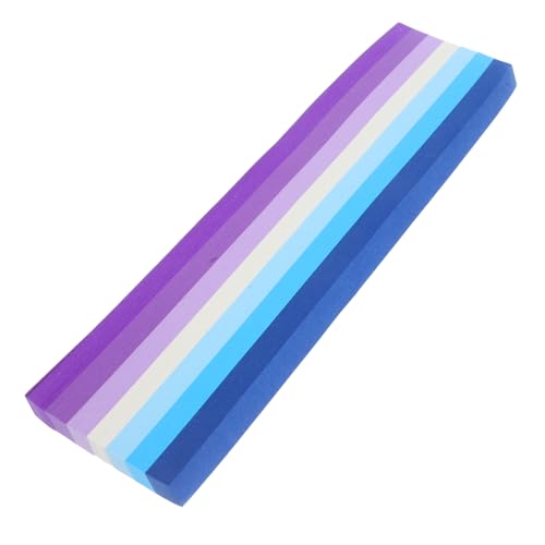 Tofficu 1560 Stück Origami Stern Papierstreifen Doppelseitiges Farbenfrohes Faltpapier Lebendige Farbverläufe in Blau-lila für DIY Bastelarbeiten Hausdekoration und Foto-requisiten von Tofficu