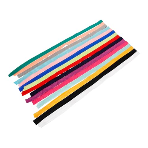 Tofficu 15Stücke Nähband Elastisches Gummiband Bunten Farben pro Farbe für DIY Bastelprojekte Haarbänder Taillenbänder und Mehr von Tofficu