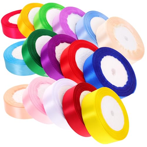 Tofficu 16 Rollen Teiliges Geschenkband Bunte Polyester Geschenkbox Schleifenbänder Glatte Oberfläche Reißfest Farbintensiv Vielseitig für DIY Basteln Geschenkverpackung und Tofficu 16 Rollen Teiliges Geschenkband Bunte Polyester Geschenkbox Schleifenbänder Glatte Oberfläche Reißfest Farbintensiv Vielseitig für DIY Basteln Geschenkverpackung und von Tofficu