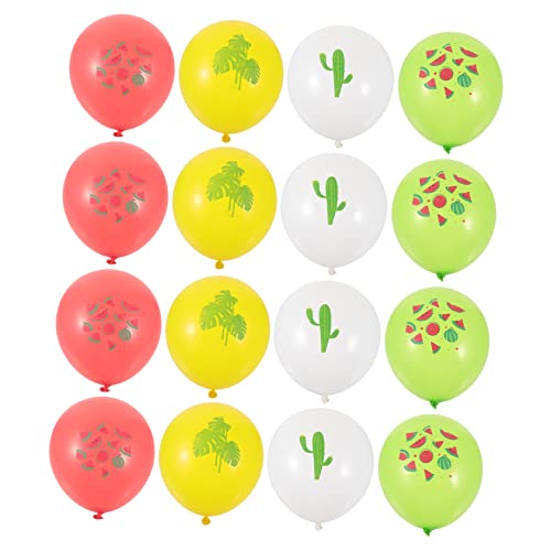 Tofficu 16 Stück Hawaiianischer Ballon Party Dekoration Geburtstag Sommerballons Latexballons Hawaiianische Ballons Emulsion von Tofficu