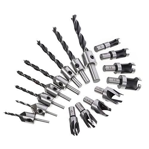 Tofficu 16 Stück Komprimiertes Bohrbitset Eingestellt Bits Für Die Holzbearbeitung Holzstopfenbohrer Senkerbohrer Für Holzarbeiten Senkbohrer-kit Bohrer Und Countersink Gegen Senkbit Stahl Tofficu 16 Stück Komprimiertes Bohrbitset Eingestellt Bits Für Die Holzbearbeitung Holzstopfenbohrer Senkerbohrer Für Holzarbeiten Senkbohrer-kit Bohrer Und Countersink Gegen Senkbit Stahl von Tofficu