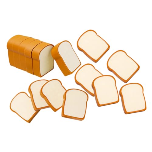 Tofficu 16 Stück Teiliges Niedliche Toast radiergummis aus Sicherem Tpr material Kleine Leichte in Brotform Dekorativ und Praktisch für Schule Party mitgebsel und Alltag von Tofficu