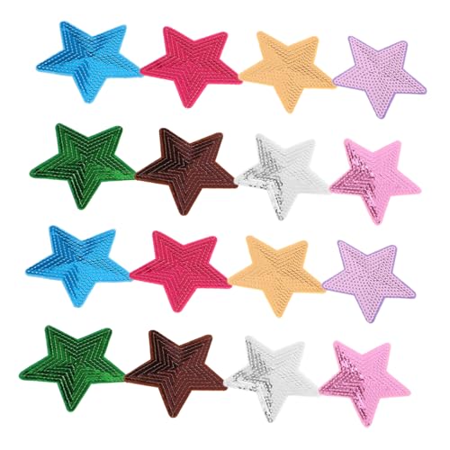 Tofficu 16 Stück Teiliges Pailletten Stern Aufbügelflicken Bestickte Fünf Punkte Stern Stoff Patches Für Kleidung Hüte Jeans DIY Bastel Zubehör Tofficu 16 Stück Teiliges Pailletten Stern Aufbügelflicken Bestickte Fünf Punkte Stern Stoff Patches Für Kleidung Hüte Jeans DIY Bastel Zubehör von Tofficu