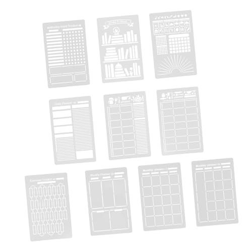 Tofficu 16 Stück Teiliges Stencil für Journale aus Langlebigem Pet Vielseitige DIY Zeichenvorlagen für Notizen und Malerei Wiederverwendbare für Tagebücher Schüler und Scrapbooking Tofficu 16 Stück Teiliges Stencil für Journale aus Langlebigem Pet Vielseitige DIY Zeichenvorlagen für Notizen und Malerei Wiederverwendbare für Tagebücher Schüler und Scrapbooking von Tofficu