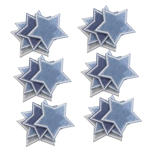 Tofficu 16 Stück Teiliges Stern Bügelflicken Bestickte Fünf-punkte Stern Applikationen aus Denim Flexible Aufbügelflicken für Jeans Jacken Rucksäcke Einfaches DIY Kleidung Patch Repair Tofficu 16 Stück Teiliges Stern Bügelflicken Bestickte Fünf-punkte Stern Applikationen aus Denim Flexible Aufbügelflicken für Jeans Jacken Rucksäcke Einfaches DIY Kleidung Patch Repair von Tofficu