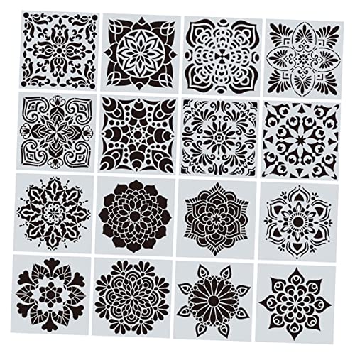 Tofficu 16 Stück Zeichnungsvorlage Lineal Handwerk Malerei groß für mehrere Fliesenschablone sprühen kunststofffliesenvorlage Hohle DIY-Schablone Wandvorlage das Haustier von Tofficu