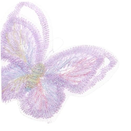 Tofficu 18 Stück Double Layer Organza Lace Butterfly Patches Bestickte Applikationen zum Aufbügeln und Annähen Attraktive Vielseitige Dekoration für Kleidung Taschen Jacken Rucksäcke von Tofficu