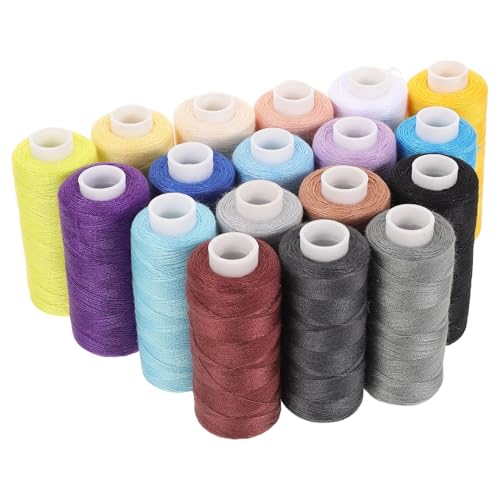 Tofficu 18 Stück Polyester Nähmaschinenfäden und Spulen für Hand und Maschinenstich Vielseitig Einsetzbar für Kreative Diy Projekte und Reparaturen von Tofficu