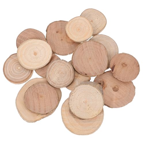 Tofficu 18 Stück Runde Holzscheiben Unvollendete Baumscheiben Natürliche Holzdekoration für Diy Projekte Hochzeitsmittelstücke Kreative Bastelideen Vielseitig Einsetzbar von Tofficu