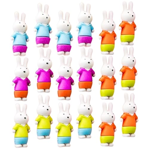 Tofficu 18 Stück Teiliges Kaninchen Radiergummi für Niedliche Cartoon Tierform Bunte Multifunktionale Zeichenradierer Sicher für Schule und Geburtstag Zufällige Farbe Zufällige Farbe von Tofficu