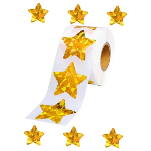 Tofficu 1Rolle Selbstklebende Dekorationsaufkleber Holografische Sternaufkleber für Scrapbooking DIY Projekte und Gestaltung Alben Tofficu 1Rolle Selbstklebende Dekorationsaufkleber Holografische Sternaufkleber für Scrapbooking DIY Projekte und Gestaltung Alben von Tofficu