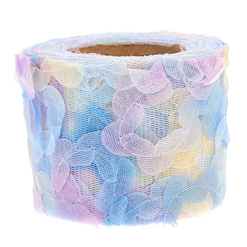 Tofficu 1Rolle Vintage DIY Spitze Rosenmuster Chiffon Dekoration für Kleidung Yards für Handwerk Hochzeiten und Projekte Hochwertiges Leicht von Tofficu