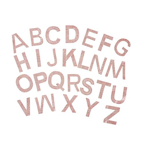 Tofficu 1Satz Aufbügeln Patches Alphabet Applique Strass Aufnäher für DIY Kleidung und Taschen Dekoration Reparatur und Kreative Bastelprojekte von Tofficu