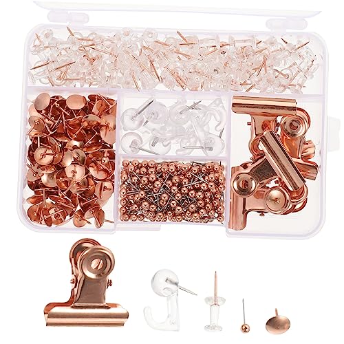 Tofficu 1Satz Büroklammern Roségold Teiliges Sortiment für Bürobedarf Dekorative Binder Clips für Dokumentenorganisation für Schule und Home Office von Tofficu