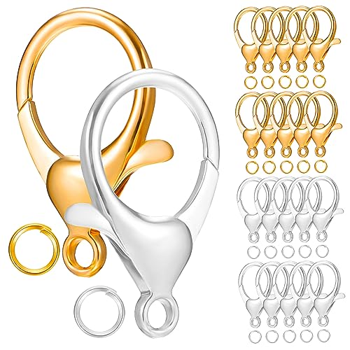 Tofficu 1Satz Schmuckherstellungsset Mit Goldenen Und Silbernen Karabinerverschlüssen Und Offenen Biegeringen Für DIY Projekte Und Bastelarbeiten von Tofficu