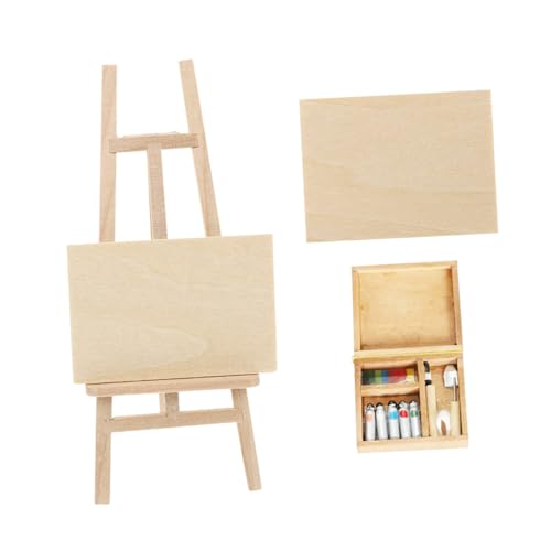 Tofficu 1Satz Staffelei Holz Für Puppenhaus Teiliges Mini Malerei Mit Staffelei Und Malbrett Für Dekorationen Und Puppenmöbel Tofficu 1Satz Staffelei Holz Für Puppenhaus Teiliges Mini Malerei Mit Staffelei Und Malbrett Für Dekorationen Und Puppenmöbel von Tofficu