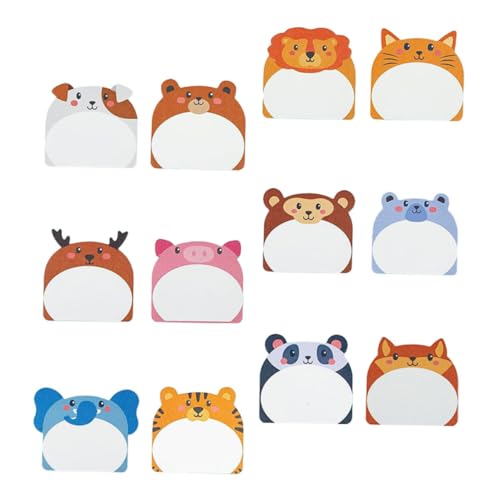 Tofficu 1Satz Süße Tier Haftnotizen Kawaii Notizblöcke mit Selbstklebenden Cartoon Designs für Zuhause Büro und Schule Notizen und Erinnerungen von Tofficu