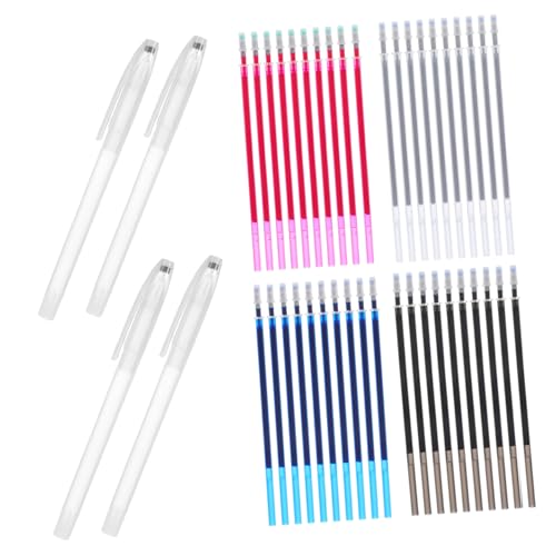 Tofficu 1Satz Wasserlöslicher Stoffmarkierungsstift mit Nachfüllungen Farben Blau Rosé Schwarz Silber für Kreuzstich Stickerei und DIY Selbstverschwindend und Einfach von Tofficu