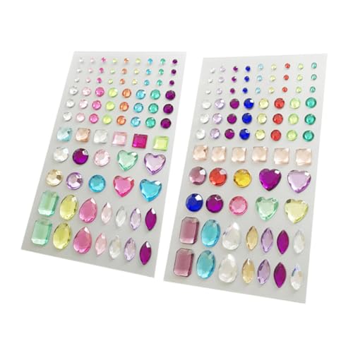 Tofficu 2 Blätter DIY Selbstklebende Acryl Strasssteine Kristall Schmuck Sticker für Handy Dekoration Basteln mit Verschiedenen Farben und Formen für Scrapbooking und Geschenkverzierung Tofficu 2 Blätter DIY Selbstklebende Acryl Strasssteine Kristall Schmuck Sticker für Handy Dekoration Basteln mit Verschiedenen Farben und Formen für Scrapbooking und Geschenkverzierung von Tofficu