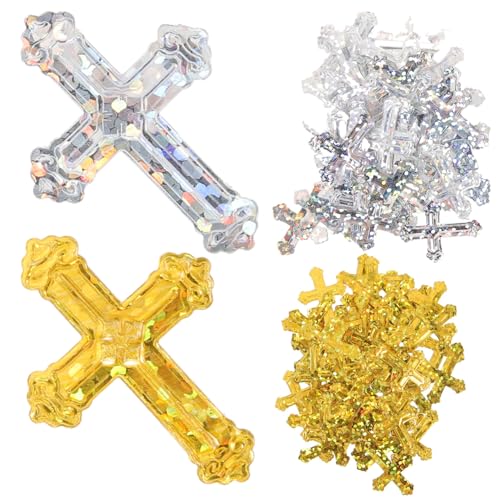 Tofficu 2 Crimpen Kreuz Konfetti Kreuzperlen Mittelstücke Gemeinschaft Taufe kommunionsdeko kommuniondeko Kirchliche Dekoration Hochzeitskonfetti für Tische Goldkonfetti für Tische Plastik Tofficu 2 Crimpen Kreuz Konfetti Kreuzperlen Mittelstücke Gemeinschaft Taufe kommunionsdeko kommuniondeko Kirchliche Dekoration Hochzeitskonfetti für Tische Goldkonfetti für Tische Plastik von Tofficu