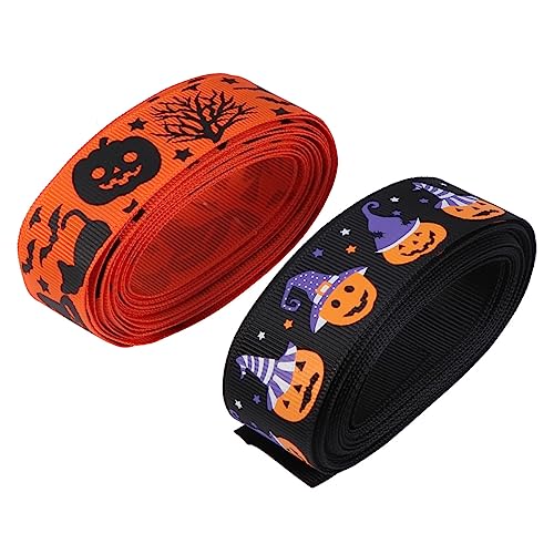 Tofficu 2 Halloween-dekorationsband Halloween-bänder Schleife Basteln Ripsband Wickelband Zierbänder Für Bastelarbeiten Bänder Zum Verpacken Geschenkbänder Blumenwickband Polyester Tofficu 2 Halloween-dekorationsband Halloween-bänder Schleife Basteln Ripsband Wickelband Zierbänder Für Bastelarbeiten Bänder Zum Verpacken Geschenkbänder Blumenwickband Polyester von Tofficu