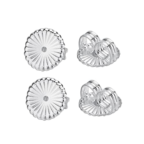 Tofficu 2 Paar Silber Ohrstecker Ersatzpads Gepolstert Ohrstecker Verschlüsse Damen Ohrschmuck Zubehör Groß Komfortabel Sicher Langlebig Passend für Standard von Tofficu