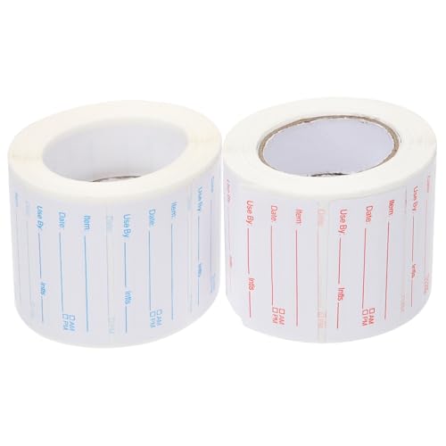 Tofficu 2 Rollen Lebensmittelechte Selbstklebende Küchenetiketten mit Roter und Blauem Design Beschriftbare Vorratsdosen und Gefrieretiketten Ablösbar für Glas und Kunststoffbehälter Tofficu 2 Rollen Lebensmittelechte Selbstklebende Küchenetiketten mit Roter und Blauem Design Beschriftbare Vorratsdosen und Gefrieretiketten Ablösbar für Glas und Kunststoffbehälter von Tofficu