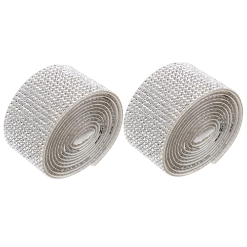 Tofficu 2 Rollen Selbstklebende Strassbänder Breit Silberfarbene Glitzersteine DIY Dekoration für Geschenkverpackung Hochzeit Basteln Schmuckgestaltung Tofficu 2 Rollen Selbstklebende Strassbänder Breit Silberfarbene Glitzersteine DIY Dekoration für Geschenkverpackung Hochzeit Basteln Schmuckgestaltung von Tofficu