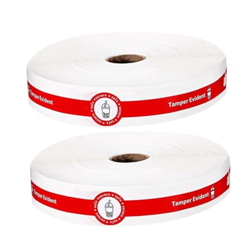 Tofficu 2 Rollen Sichere Tamper Siegel für Getränkedeckel Selbstklebende Etiketten für Lebensmittelverpackungen Manipulationssichere Aufkleber für Takeout und Heimgebrauch Tofficu 2 Rollen Sichere Tamper Siegel für Getränkedeckel Selbstklebende Etiketten für Lebensmittelverpackungen Manipulationssichere Aufkleber für Takeout und Heimgebrauch von Tofficu