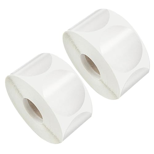 Tofficu 2 Rollen Transparent Pet Umschlag Verschlussaufkleber Selbstklebende Etiketten mit Je Stickern Langlebig Haftend für Lebensmittel und Geschenkverpackungen Einfache Dekoration von Tofficu