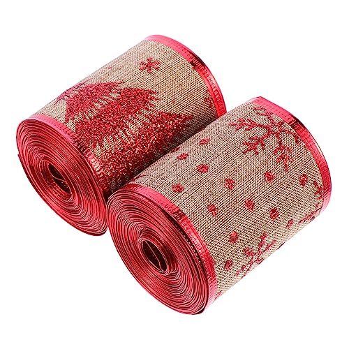 Tofficu 2 Rollen Weihnachtshandwerk Sackleinenrollen Funkeln Bastelbandbündel Weihnachtsdekorationen Königlich Schleife Dekorativ Geschenkband Wickelband Urlaub Für Rosa Hanfimitat Tofficu 2 Rollen Weihnachtshandwerk Sackleinenrollen Funkeln Bastelbandbündel Weihnachtsdekorationen Königlich Schleife Dekorativ Geschenkband Wickelband Urlaub Für Rosa Hanfimitat von Tofficu