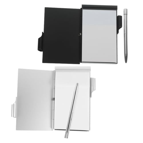 Tofficu 2 Sätze Aluminiumlegierung Notizbuch mit Stift Tragbares Notizheft Wiederverwendbares Notizbuch für Büro Tofficu 2 Sätze Aluminiumlegierung Notizbuch mit Stift Tragbares Notizheft Wiederverwendbares Notizbuch für Büro von Tofficu
