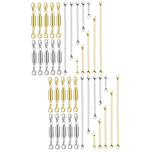 Tofficu 2 Sätze Armbandverlängerung Verlängerung Für Armband Schmuckherstellung Schmuckverschlüsse Und Verschlüsse Kette Magnetische Verbindungsverschlüsse Magnetverschlüsse 10 Stück * 2 von Tofficu