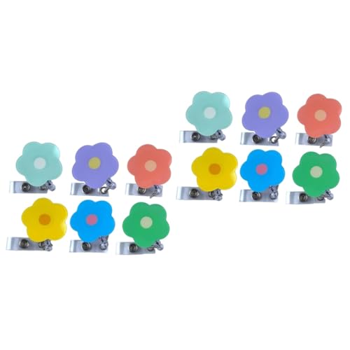 Tofficu 2 Sätze Ausweiskartenhalter Abzeichenhalter Revers-ausweishalter Karteninhaber Rosa Karteikarten Mitarbeiterausweis-clip Tragbarer Abzeichenclip Metall 6 Stücke * 2 von Tofficu