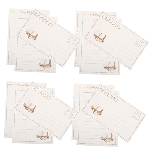 Tofficu 2 Sätze Briefpapierdekoration Alt Dekorativ Antiquität Suchen Süßes Stationäres Liniertes Schreibpapier Party Briefe Pergament Retro Leeres Briefpapier Brief Aus Papier Weiß von Tofficu