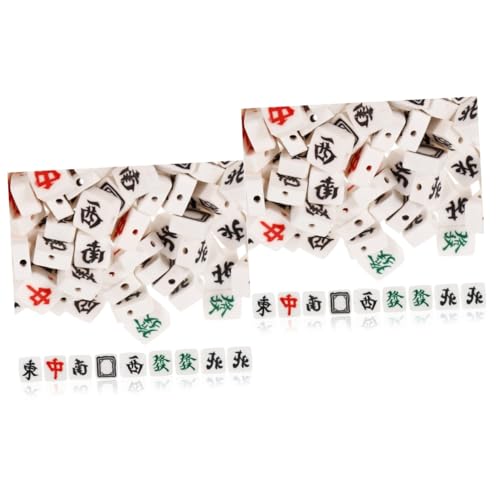 Tofficu 2 Sätze Diy Mahjong Perlen Polymer Clay Handgemachte Lose Perlen Für Armbänder Auffädeln Und Gestalten Von Schmuck Für Projekte 100 Stück * 2 von Tofficu