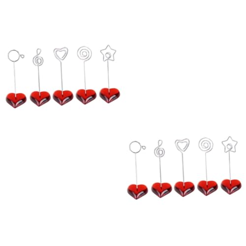 Tofficu 2 Sätze Fotoclip Notizclip Tischnummernhalter Bildhalter Platzfotohalter Für Tische Kartennummernhalter Fotocliphalter Foto Memohalter Metallkartenclip 5 Stück * 2 von Tofficu