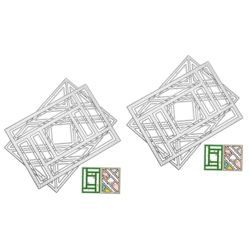 Tofficu 2 Sätze Fotorahmen Dekorationsstanze Papierschneider Papierschneider Bündel Rund Stanzform Gestanzter Rand Schnitt Kartenherstellung Zubehör Schneidemaschine 2 Stück * 2 von Tofficu