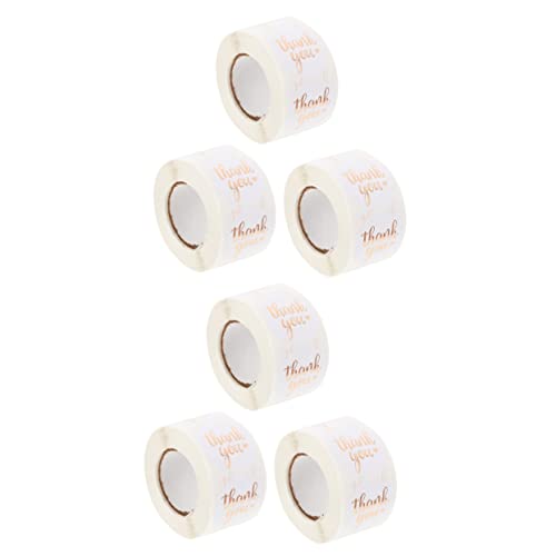 Tofficu 2 Sätze Geschenkstempel Danke Post Etiketten Aufkleber Große Klebeetiketten Party Aufkleber Ästhetisch Farbaufkleber Punkte Einladung Tasche Hallo 3 Rollen * 2 von Tofficu